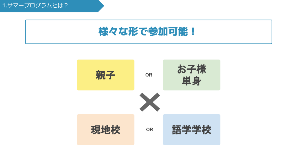 海外サマーキャンプの対象